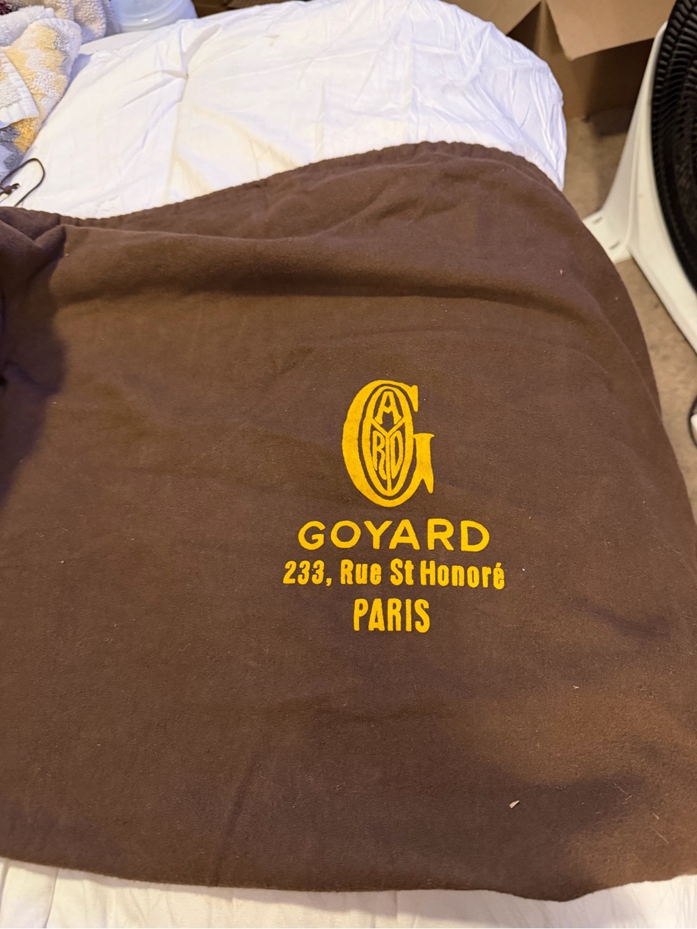 Authentic Goyard Patterned Tote Bag with White Stripe with dust bag - Picture 12 of 13